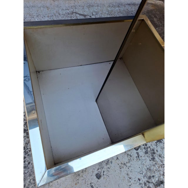 Bar Cabinet in Wood, Brass and Mirrored Glass from Stilglass Donati, Italy, 1970s For Sale - Image 10 of 18