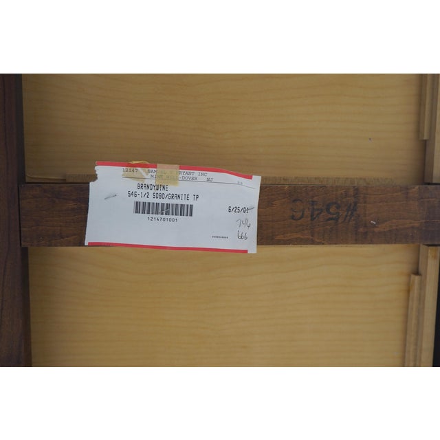 Harden Marble Top Cherry 1 Drawer Console Serving Table For Sale - Image 18 of 18