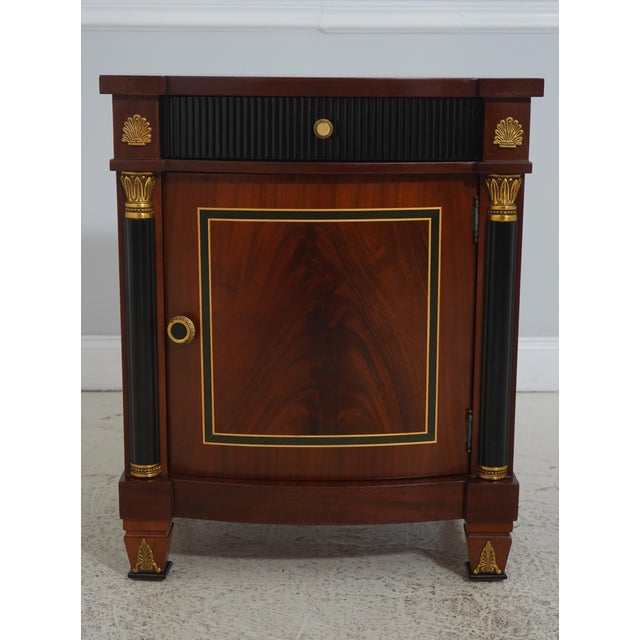 Age: Approx: 20 Years Old Details: Versace Design Quality Construction Green & Satinwood Inlays Ebonized Black Columns &...