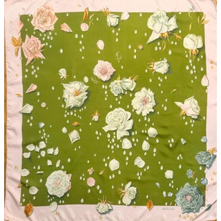 HERMÈS la ROSÉE Silk Scarf designed by Anne Gavarni 1960 For Sale