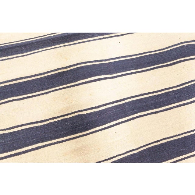 Doris Leslie Blau Vintage Indian Dhurrie Striped Rug For Sale In New York - Image 6 of 11