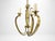 A representative piece of the late french art deco movement, this three-light sheaf chandelier testifies to the remarkable...