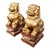 Carved Gilded Foo Dogs/Pair For Sale