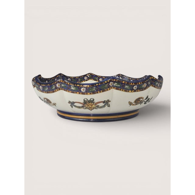 Earthenware Melon Dish from Gien, 1890s For Sale - Image 5 of 11