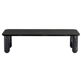 Small Black Wood and Black Marble Sunday Coffee Table by Jean-Baptiste Souletie For Sale