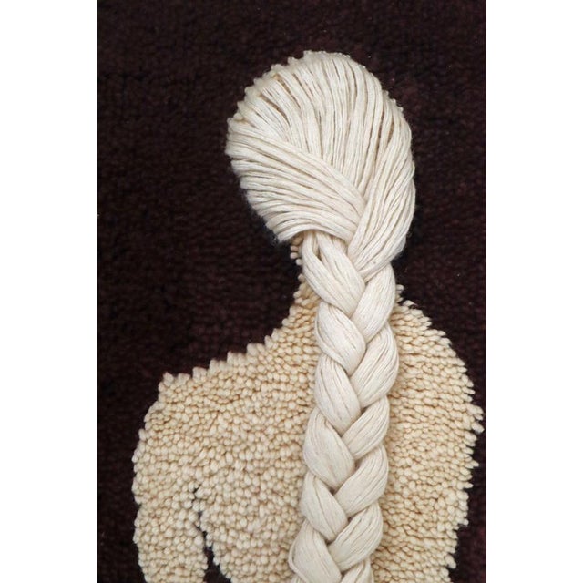 Wool Tapestry of Nude Seated Woman in the style of Don Freedman, 1960s For Sale - Image 10 of 17