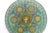 Vintage Turquoise Blue Decorated Metal Cocktail Drinks Tray Made by Baret Ware For Sale - Image 6 of 10