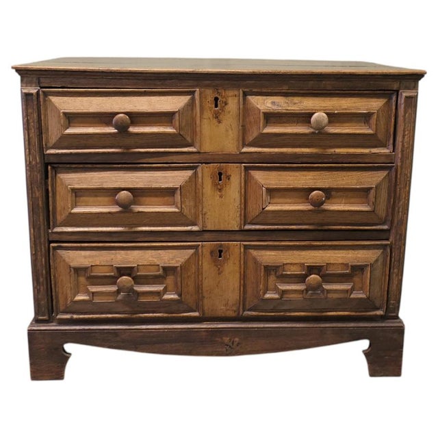 Brown Antique Chest of Drawers in Oak, 1600s For Sale - Image 8 of 8