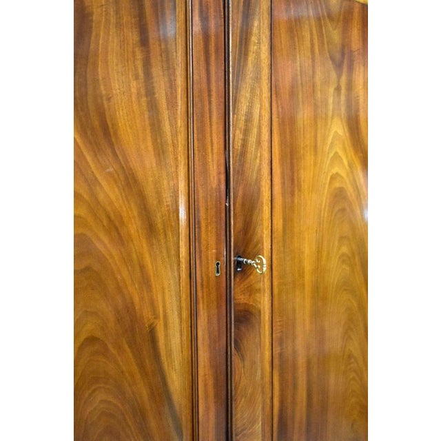 19th Century Mahogany Four-Door Breakfront Wardrobe, 1860s For Sale - Image 14 of 16