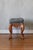 Late 19th Century Set of 3 Antique Hand Carved Solid Walnut Stools With Perfect Upholstery For Sale - Image 5 of 13