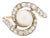 Antique Pearl and Diamond Tourbillon Ring, Size 9.5 For Sale