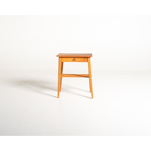 Scandinavian Birch Bedside Table, 1950s For Sale - Image 12 of 12