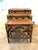 Vintage 1950s Rattan & Mahogany Nesting Tables, Set of Three For Sale In Chicago - Image 6 of 10