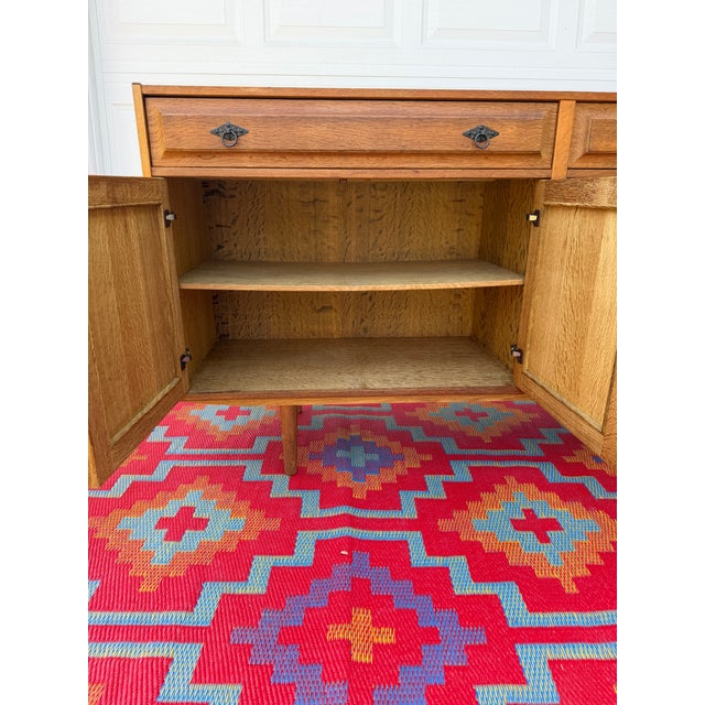 Danish Oak Sideboard Credenza Media Cabinet For Sale In Austin - Image 6 of 9