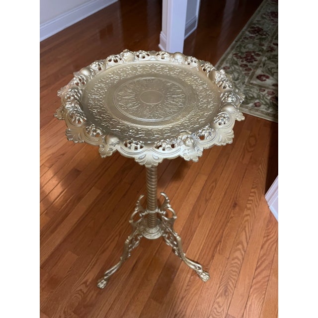 Bradley Hubbard Bradley and Hubbard Brass Calling Card Table For Sale - Image 4 of 9