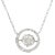 Mid 20th Century 14k White Gold 16" Chain Diamond Halo Necklace For Sale