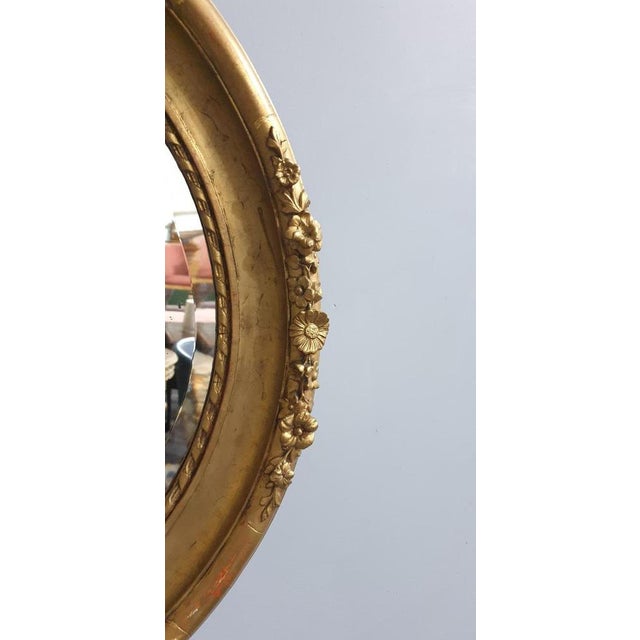 Victorian Oval Gilt Mirror For Sale - Image 3 of 8