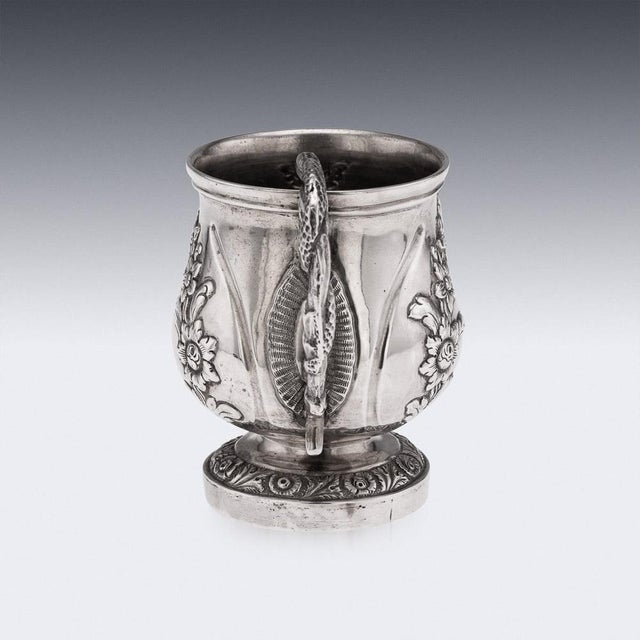 Antique 19th Century Indian Colonial Silver Christening Mug, 1860 For Sale - Image 4 of 16