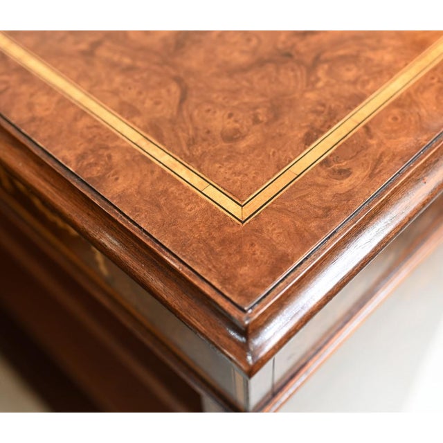 Regency Open Bookcase with Walnut Sheraton Inlay For Sale - Image 9 of 11