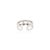 Red Natural Garnet Open Cuff Ring With Zircon Accents Size 7 For Sale - Image 8 of 12