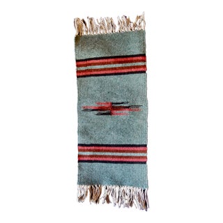 Late 19th Century Navajo Style Striped Handwoven Wool Small Throw For Sale