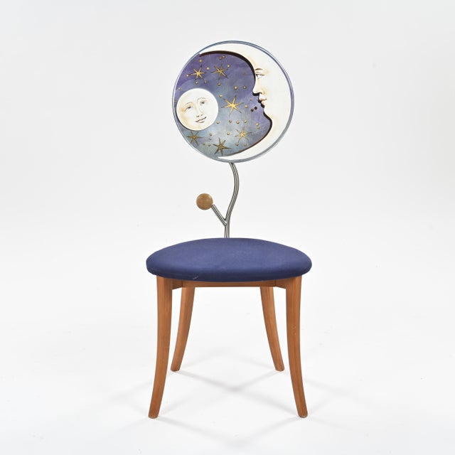 1990s Beech and Metal Luna E Sole Chairs from Carlo Berruti, 1990s, Set of 2 For Sale - Image 5 of 10