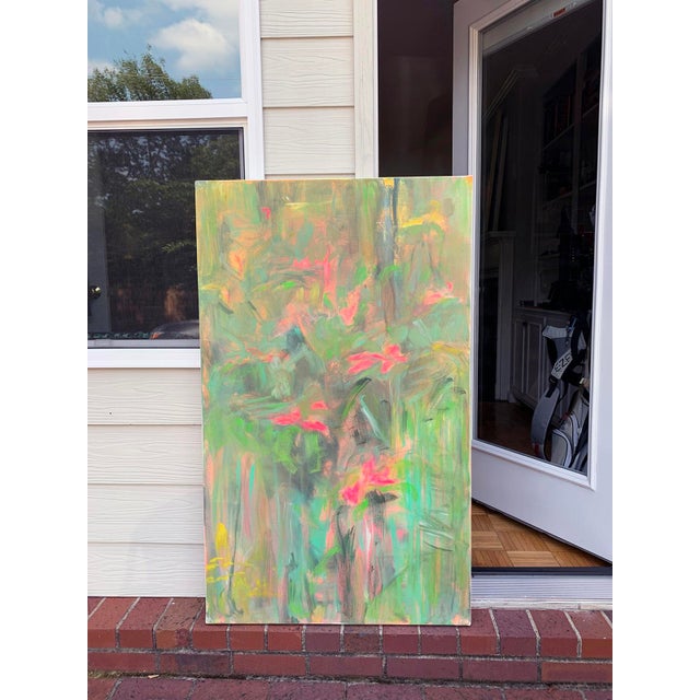 2020s "Wild Roses" by Trixie Pitts Large Abstract Oil Painting For Sale - Image 5 of 10