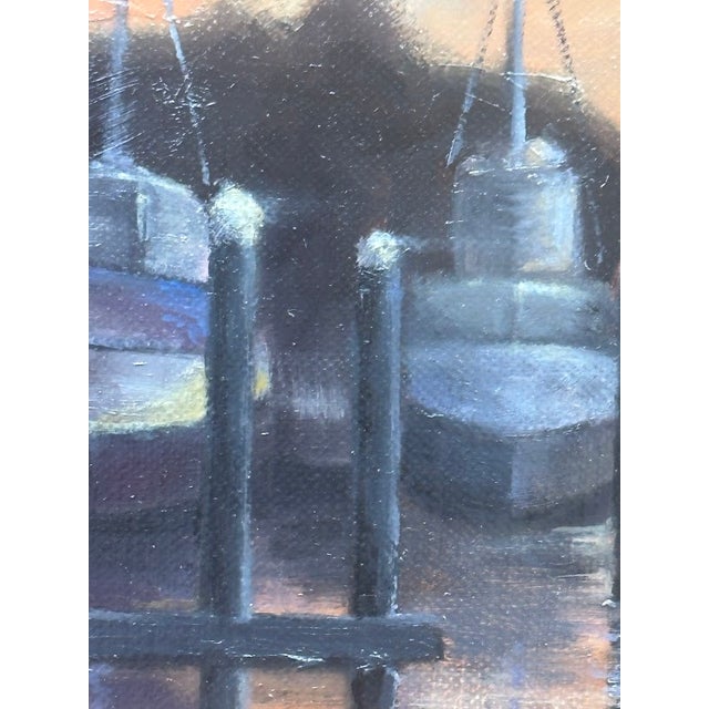 Nautical Original Oil on Linen Panel For Sale - Image 3 of 5
