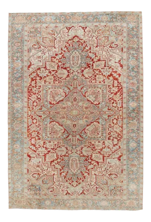 Vintage Persian Heriz Room Size Wool Rug