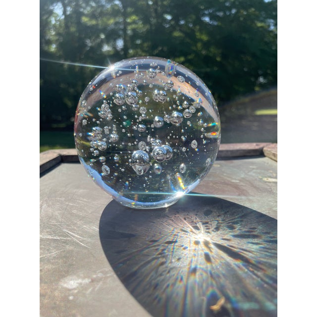 Mid 20th Century Glass Orb Art Paperweight For Sale - Image 5 of 12