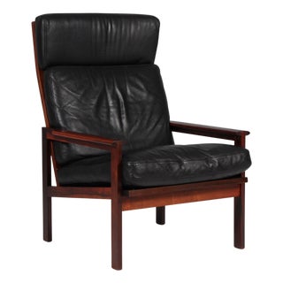 High Back Lounge Chair by Illum Wikkelsø for N. Eilersen, 1960s For Sale