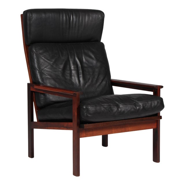 High Back Lounge Chair by Illum Wikkelsø for N. Eilersen, 1960s For Sale