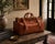 Swaine & Adeney Vintage English Cognac Leather Gladstone Travel Bag – Royal Warrant, Keys & Brass Hardware For Sale - Image 9 of 10