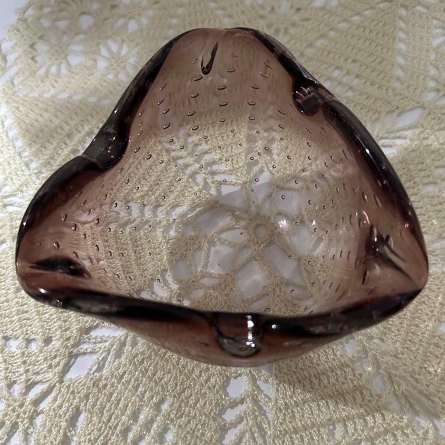 Mid-Century Modern Marani Murano Mid-Century Hand Blown Ashtray For Sale - Image 3 of 8