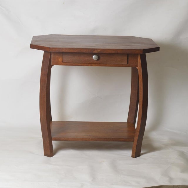 Art Deco Table in Oak with Curved Legs, 1930s For Sale - Image 12 of 12