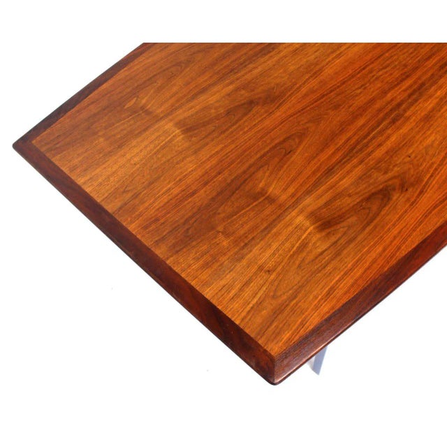 Wood Mid-Century Modern Walnut Boat Shape Dining/Conference Table For Sale - Image 7 of 9