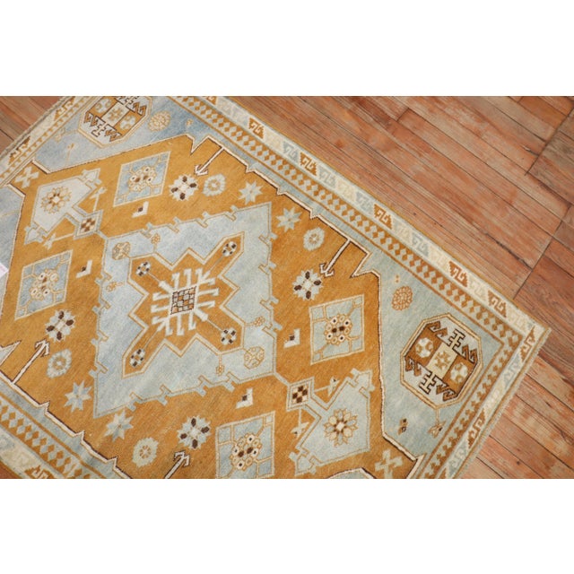 Textile Mid 20th Century Vintage Caucasian Rug - 3'4" x 4'6" For Sale - Image 7 of 7