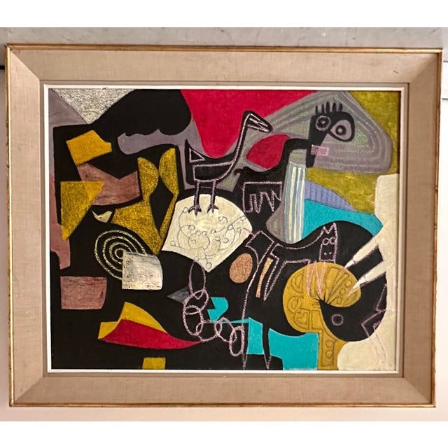 Alinol, Composition, 2019, Gouache, Framed For Sale - Image 4 of 6