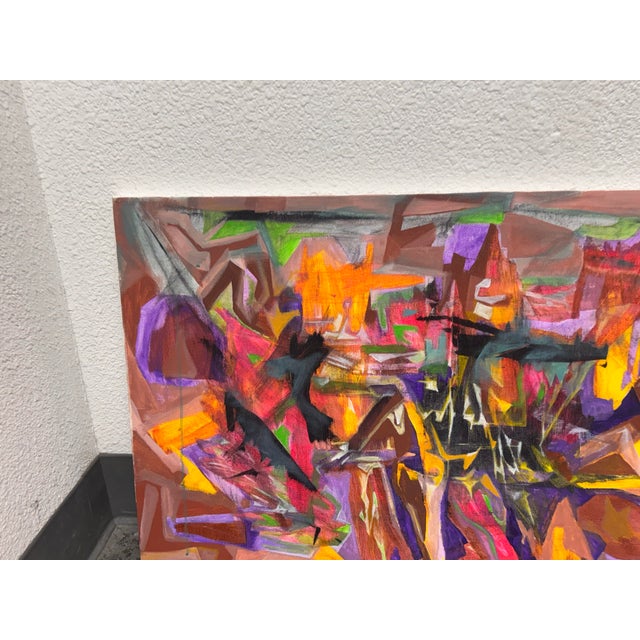 Textile Acrylic on Canvas Abstract Painting, Circa 2012 For Sale - Image 7 of 12