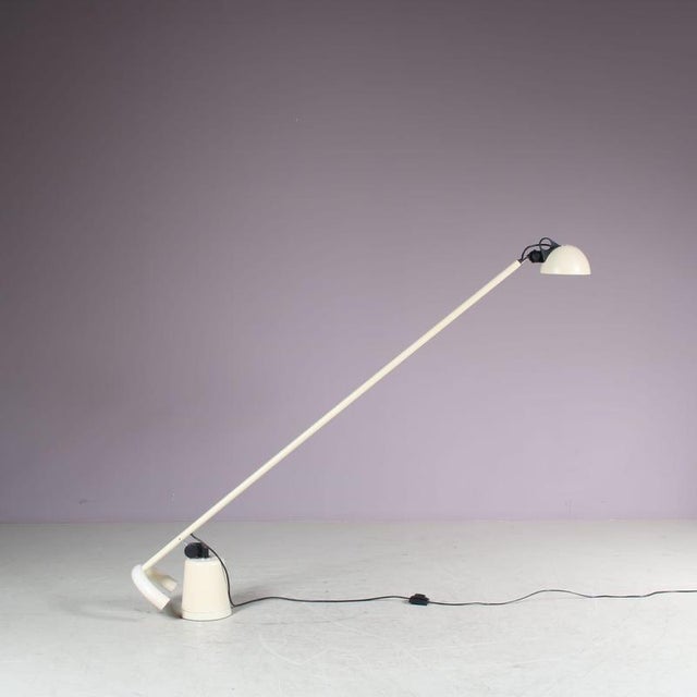 A beautiful modernist floor lamp, model “Dobermann”, designed by Elio Martinelli and manufactured by Martinelli in Italy...