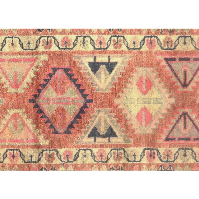 Handwoven vintage Turkish Oushak runner, 2'7" x 13', crafted with wool on wool foundation in Western Turkey's storied...
