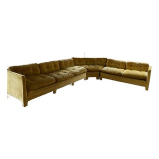 Mid-Century Modern W & J Sloane Party Sofa Three-Piece Sectional Sofa For Sale
