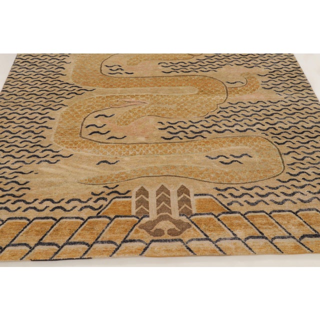 Chinese Contemporary Chinese Dragon Pictorial Wool & Natural Silk Rug by Rug & Kilim For Sale - Image 3 of 11