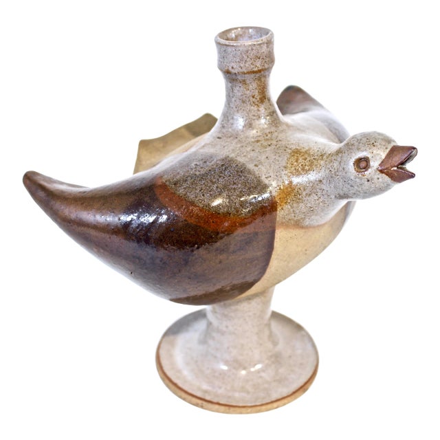 1970's June Jordan Ceramic Bird Vase For Sale