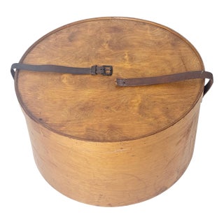 Large Antique Luther Bentwood Hat Box, 1890s For Sale
