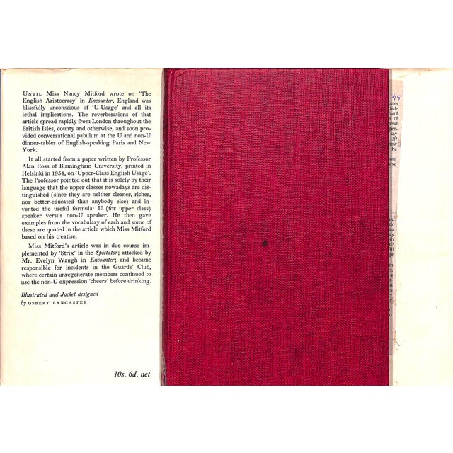 Traditional "Noblesse Oblige. An Enquiry Into the Identifiable Characteristics of the English Aristocracy " 1956 Mitford, Nancy [Edited By] For Sale - Image 3 of 10