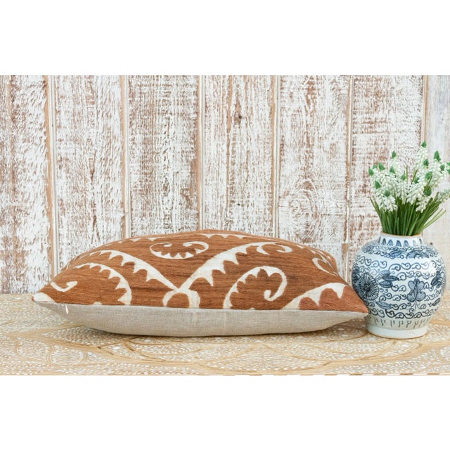 Early 21st Century Aisara Thuja Suzani Lumbar Pillow For Sale - Image 5 of 9