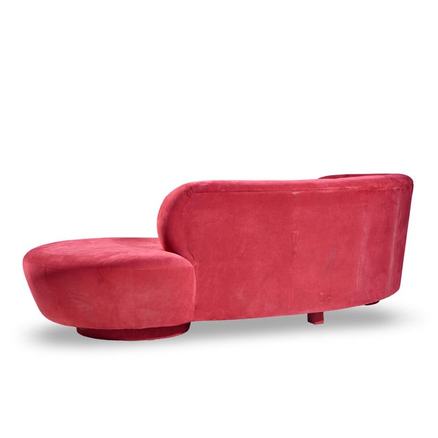 Mid 20th Century Vladimir Kagan for Directional Mid Century Cloud Suede Sculpted Sofa For Sale - Image 5 of 9