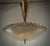 Gold Mid-Century Murano Round Art Glass and Brass Chandelier For Sale - Image 8 of 9