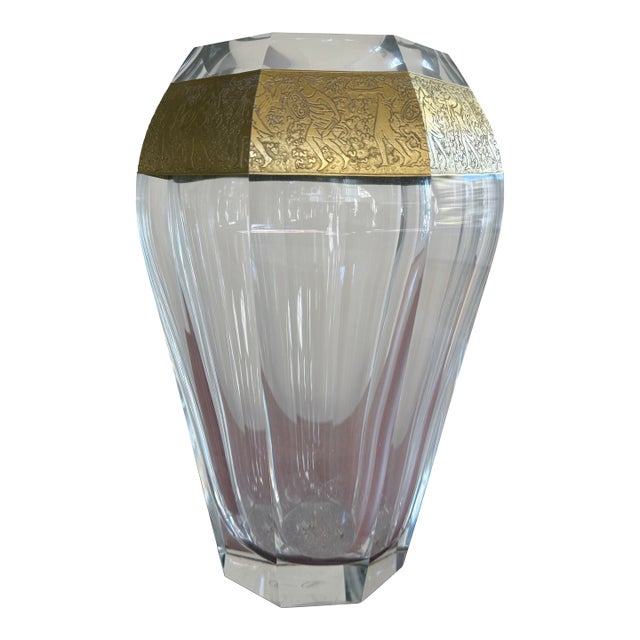 Bohemian Crystal Vase Diva by Moser For Sale